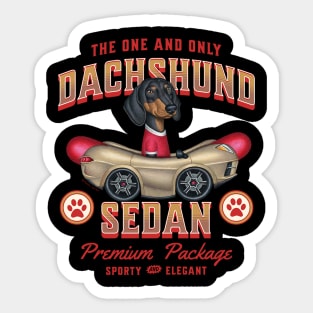 Dachshund Sedan Premium Package Sticker